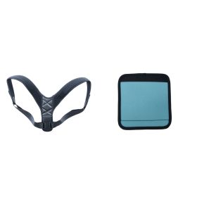 Medical Clavicle Posture Corrector Lower Back Correction Strap (Option: Black set-M)