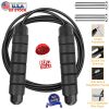 3M/9.84FT Jump Rope Length Adjustable Skip Ropes w/ Steel Rope Two Iron Blocks Anti-Skip Foam Handle Grip For Crossfit Workout Gym Aerobic Exercise Bo