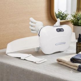 4D Deep Kneading Neck And Shoulder Massager With Soothing Heat, Portable Massage Device For Trapezius And Back Muscle Relaxation At Home In The O (Option: Pearl white)
