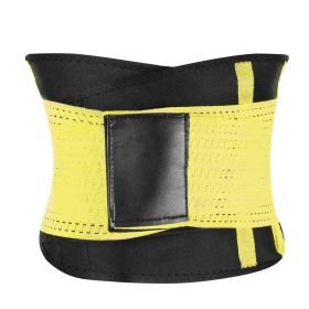 U-Shaped Slimming Waist Belt Body Abdominal Shapewear Sport Tummy Cincher Bands Office Ladies Postpartum Mothers (Option: M_Yellow)
