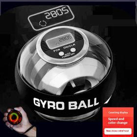 Metal Wrist Ball Fitness Gyro Arm Strength Muscle Training (Option: Intelligent Counting and Rope)