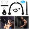 8Pcs Cable Pulley System Gym Fitness LAT and Lift Pulley System DIY Home Gym Equipment Gym Machine w/ Tricep Rope Cable Attachment For Arm Strength Tr