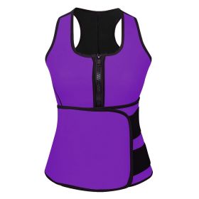Waist Trainer For Women Body Shaper Waist Slimmer Clincher Trimmer for Weight Loss (Option: Purple_L)