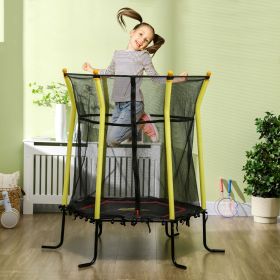 5.2' Kids Small Trampoline with Enclosure (Option: Black-820x330x210 mm)