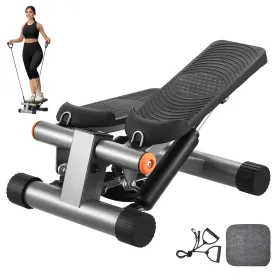 Stair Stepper for Exercise at Home Hydraulic Mini Stepper with Resistance Band (Option: 1pcs)