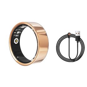 Smart Ring Health Tracker - Fitness Sleep Heart Rate Blood Oxygen Tracker Smart Ring For Men And Women,IP68 Waterproof Level Bluetooth Fitness Tr (Option: Gold-Seven)