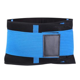 Unisex Back Support Belt Lumbar Lower Waist Brace Wrap Band Double Adjustable Pain Relief Sports Strip Trimmer for Back Pain, Herniated Disc, Sciatica (Option: Blue)
