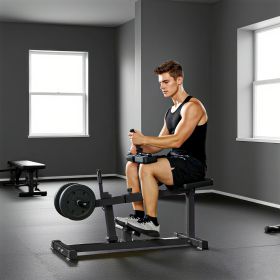 Adjustable Steel Seated Calf Raise Exercise Strength Training Gym Equipment, Black (Option: Black-1090x480x150 mm)