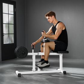 Adjustable Seated Calf Raise Exercise Strength Training Gym Equipment (Option: White-1090x480x150 mm)