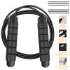 3M/9.84FT Jump Rope Length Adjustable Skip Ropes w/ Steel Rope Two Iron Blocks Anti-Skip Foam Handle Grip For Crossfit Workout Gym Aerobic Exercise Bo