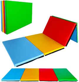 Only Supports Self Pickup  Folding Aerobics Mat, Extra Thick High-density Gymnastics Mat, Tear-resistant Aerobics Mat For Mixed Martial Arts, Str (Color: MultiColor)