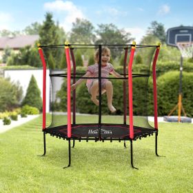 Trampoline for Kids with Net for Indoor Use (Option: Red-815x310x220 mm)