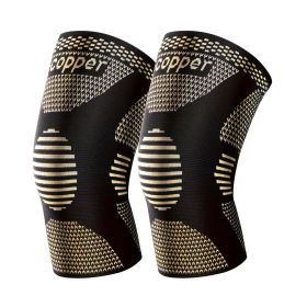 1 Pair Copper Knee Pads Ultimate Shock-Absorbing Gear For Men & Women Superior Knee Support For Sports Yoga Fitness Basketball (Option: XXXL)
