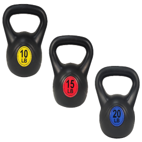 Only Supports Self Pickup  Wide Grip 3-Piece Or 4-Piece Kettlebell Fitness Weight Sets Of 5 Lbs, 10 Lbs, 15 Lbs, And 20 Lbs, 3-Piece Sets (Option: 45LB)