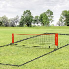 Portable Soccer Tennis/Pickleball/Badminton/Mini Tennis Net w/ Sideline for Training with Included Storage Bag (Option: Black, Red-840x180x140 mm)