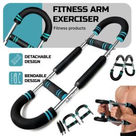 Yagod Twist Bar Arm Trainer, Adjustable Resistance From 90 To 120 Lbs, Suitable For Home And Gym Use, For Arm, Chest, And Shoulder Training (Option: Blue)