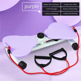 Waist Twist Exercise Machine, A Machine Designed For Weight Loss And Core Abdominal Exercises, With Foot Massage And Weight Loss Capabilities. It (Color: Purple)