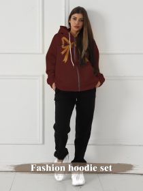 Women's Long Sleeved Sweatshirt (Option: Brown-XXL)