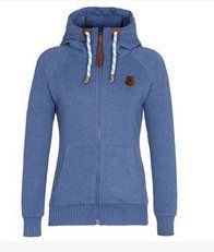 Women's Sport Cardigan Side Zipper Hoodie (Option: Blue-2XL)