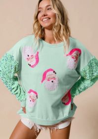European And American Women's Clothing Christmas Long-sleeved Sweater (Option: Emerald-XXL)